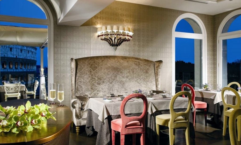 salle aroma restaurant romantique Rome